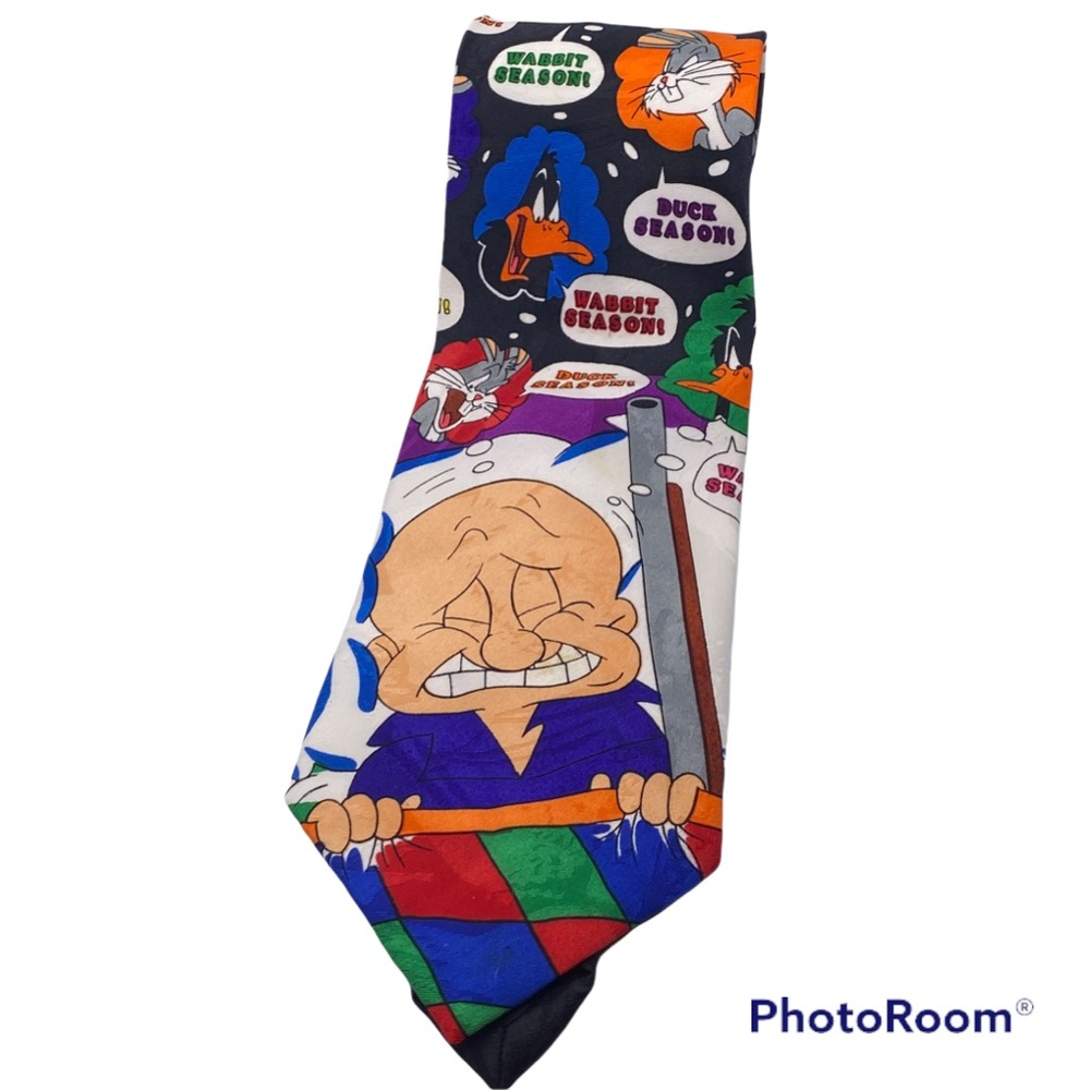 Vintage Elmer Fudd dreaming of rabbit season tie